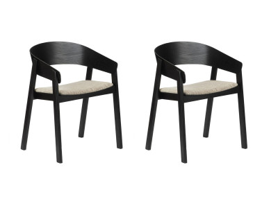 Lot de 2 chaises de table RANI avec accoudoir