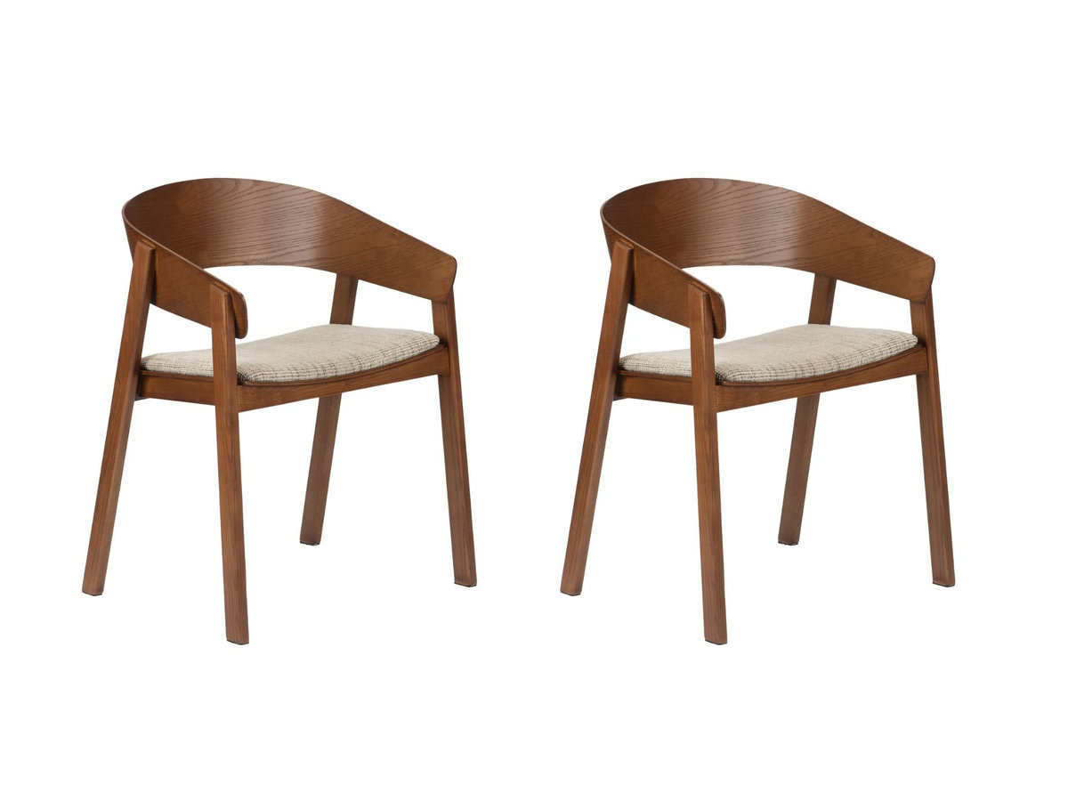 Lot de 2 chaises de table RANI avec accoudoir