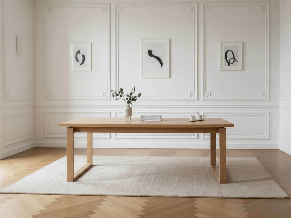Table à manger 220 cm MARIN couleur chêne