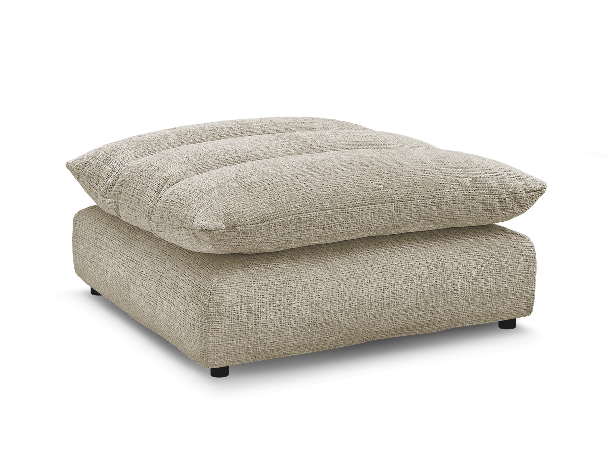 neil poef van getextureerde stof gekleurd beige