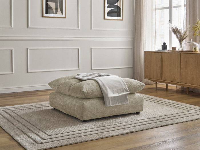 Pouf NEIL tissu texturé