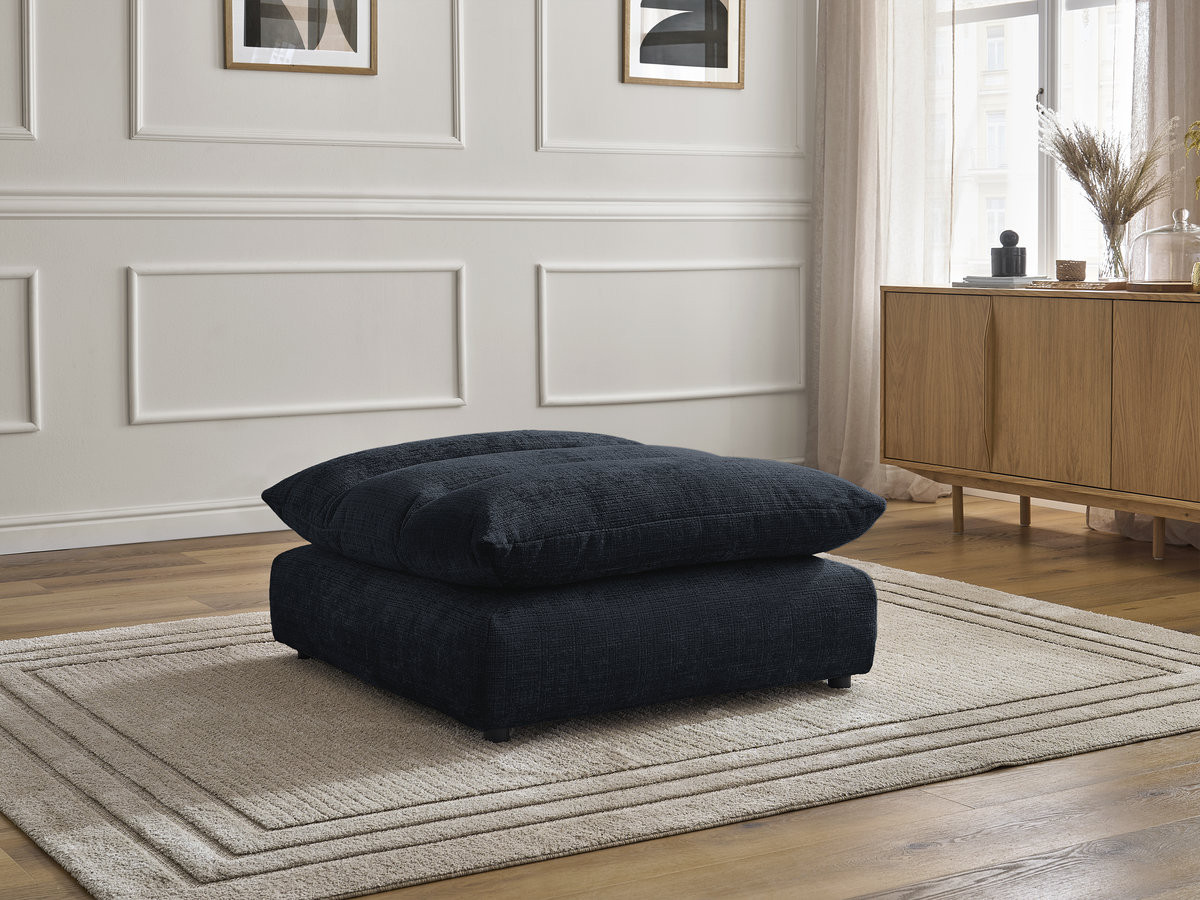 Pouf NEIL texturé bleu foncé — vue 6