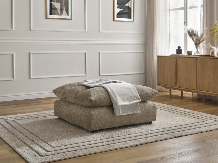 Pouf NEIL tissu texturé