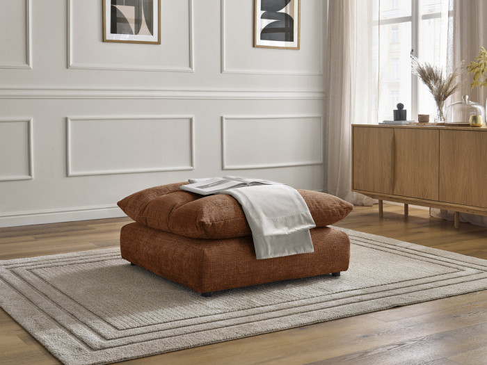 Pouf NEIL tissu texturé