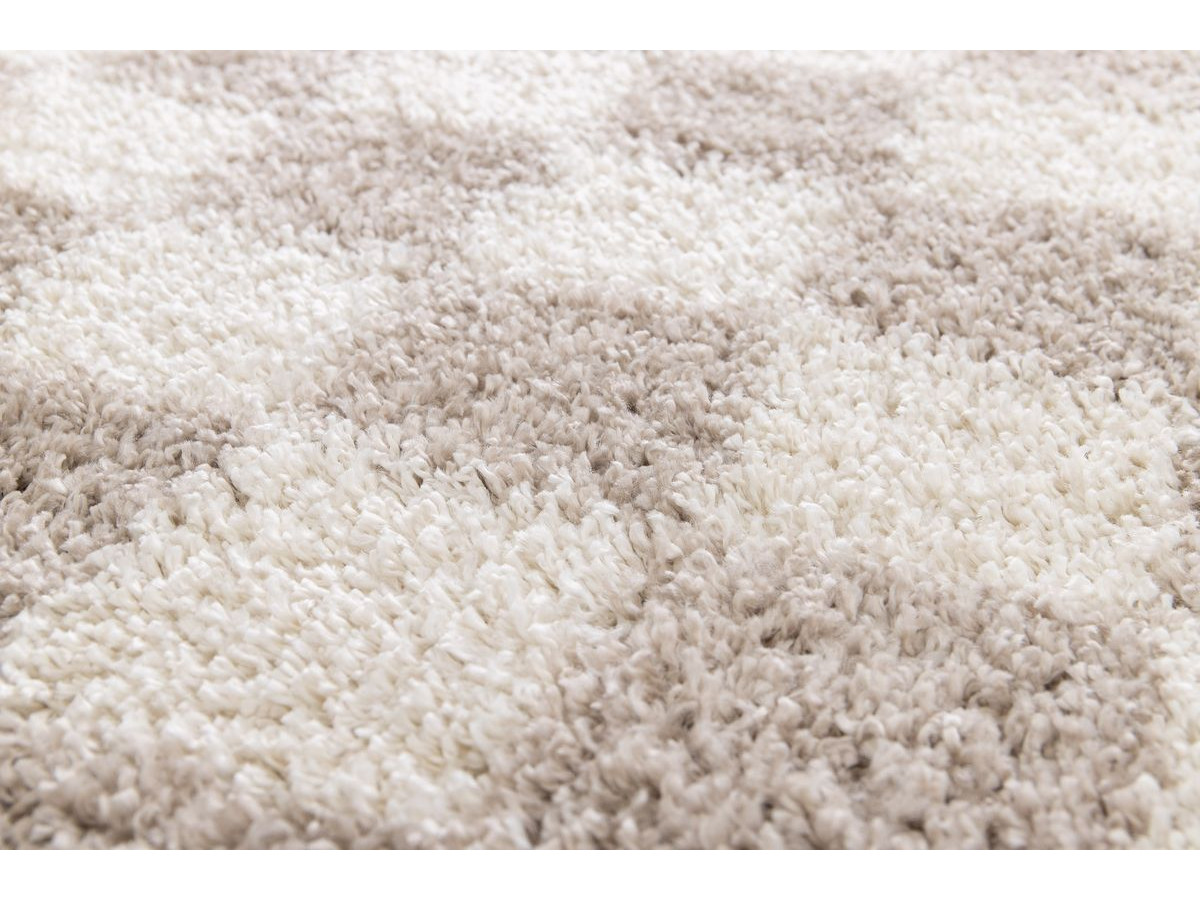 DAMIAN langpolig vloerkleed met schaakbordpatroon