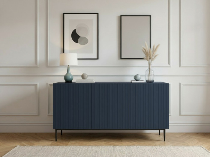 Buffet 3 portes 150 cm KASHA Pieds noir