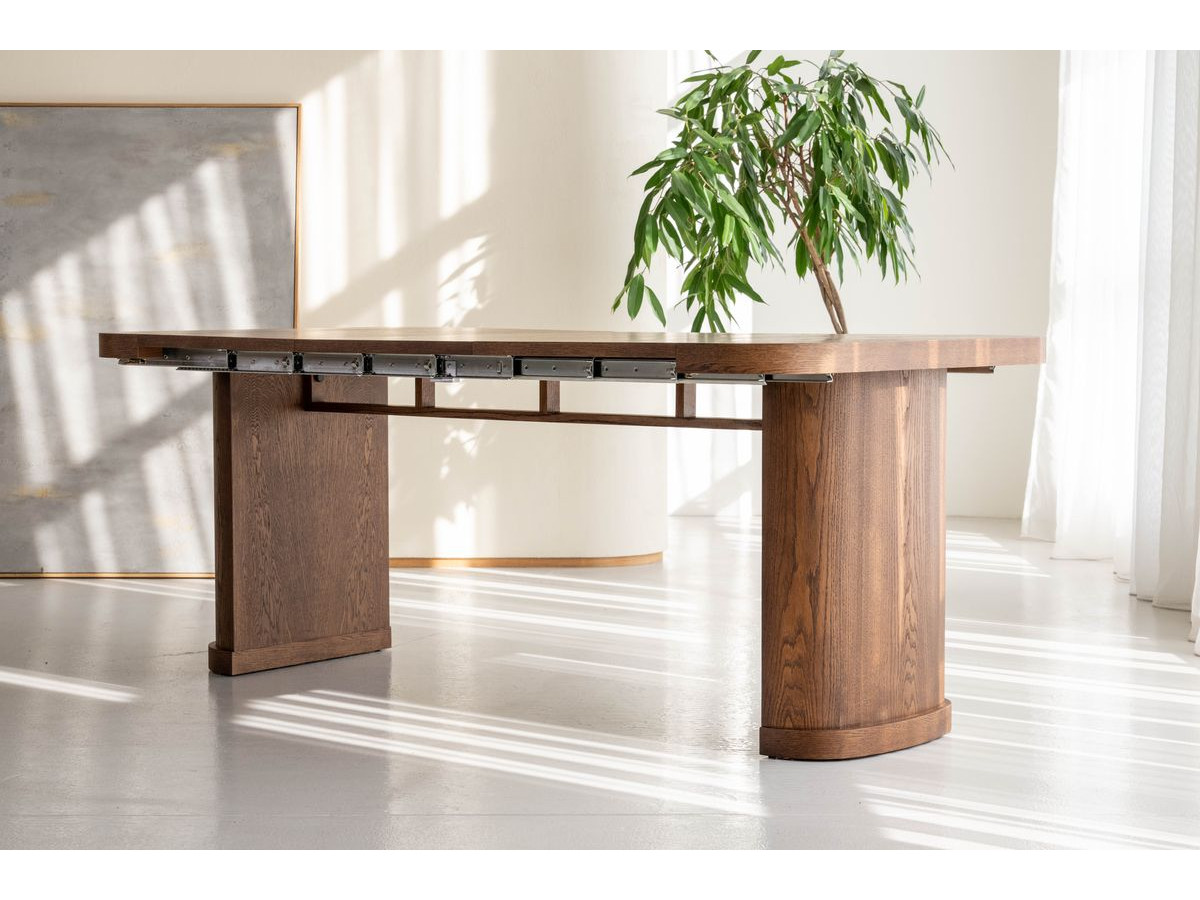 Uitschuifbare console 45 tot 187 cm CASSIS massief eiken fineer