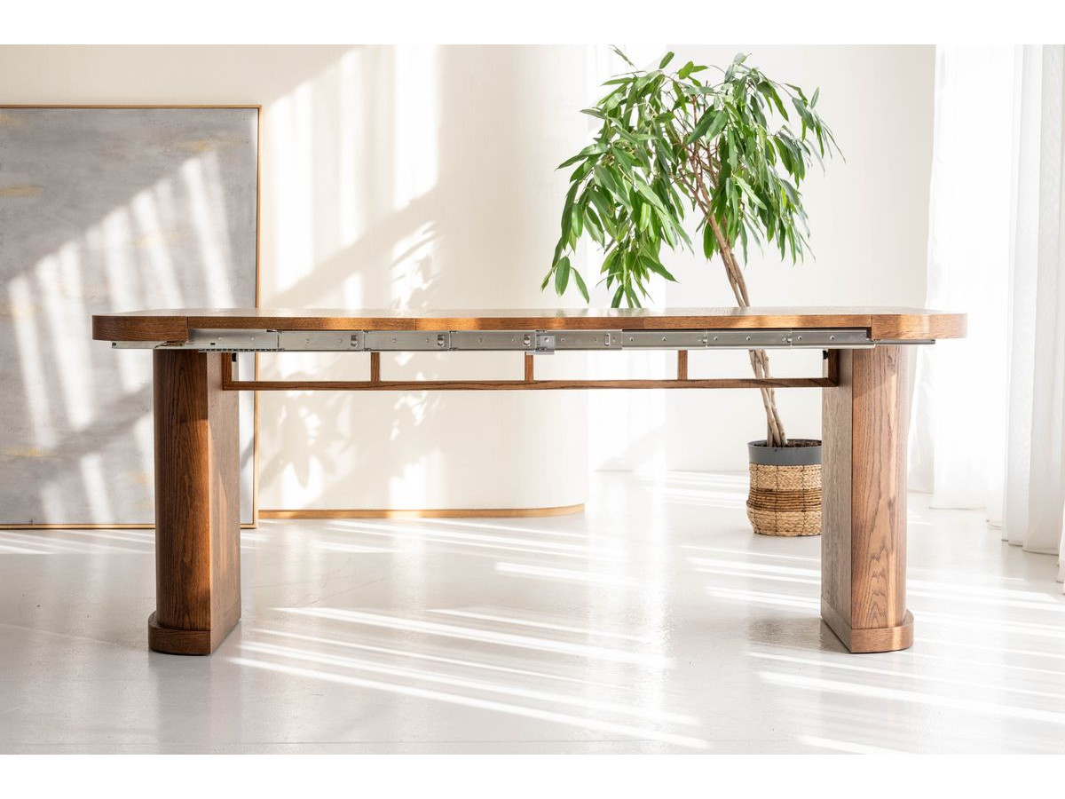 Uitschuifbare console 45 tot 187 cm CASSIS massief eiken fineer