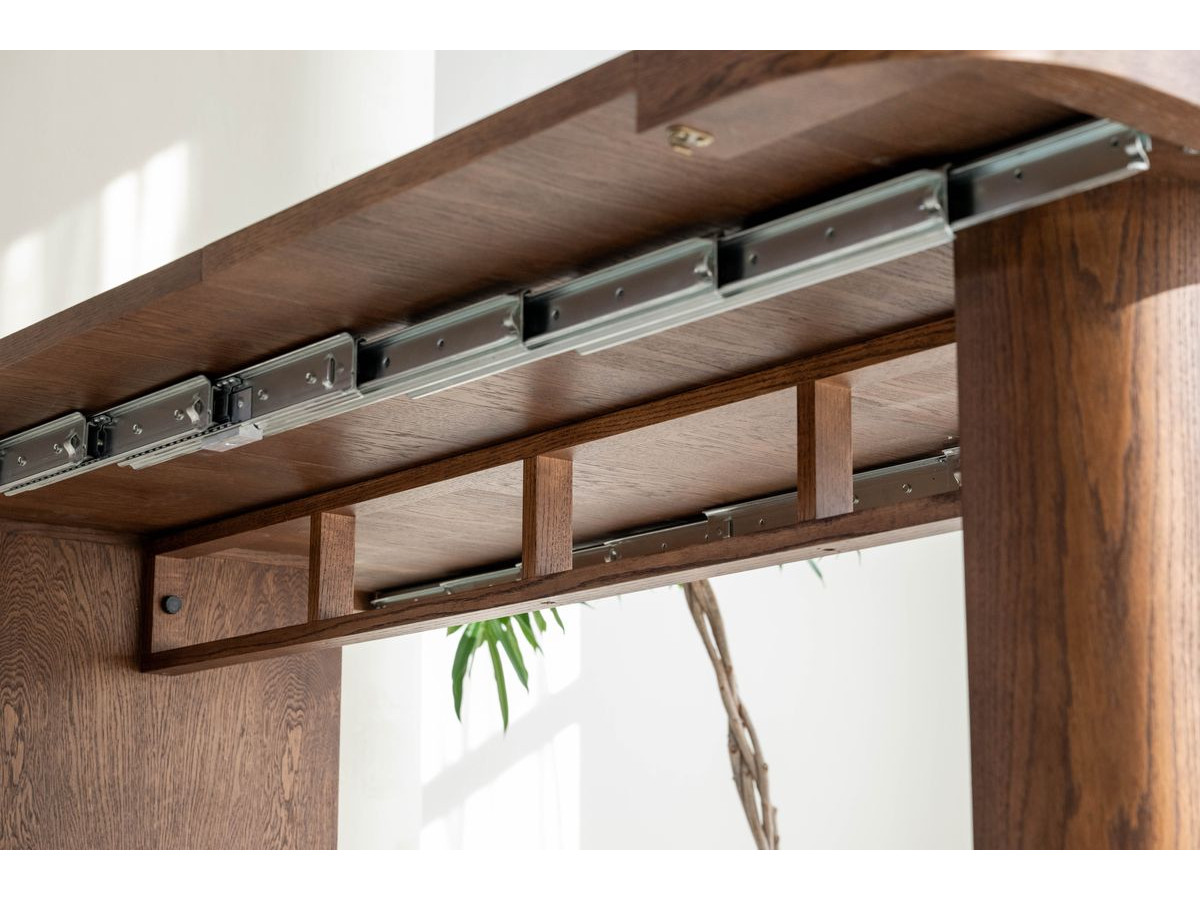 Uitschuifbare console 45 tot 187 cm CASSIS massief eiken fineer