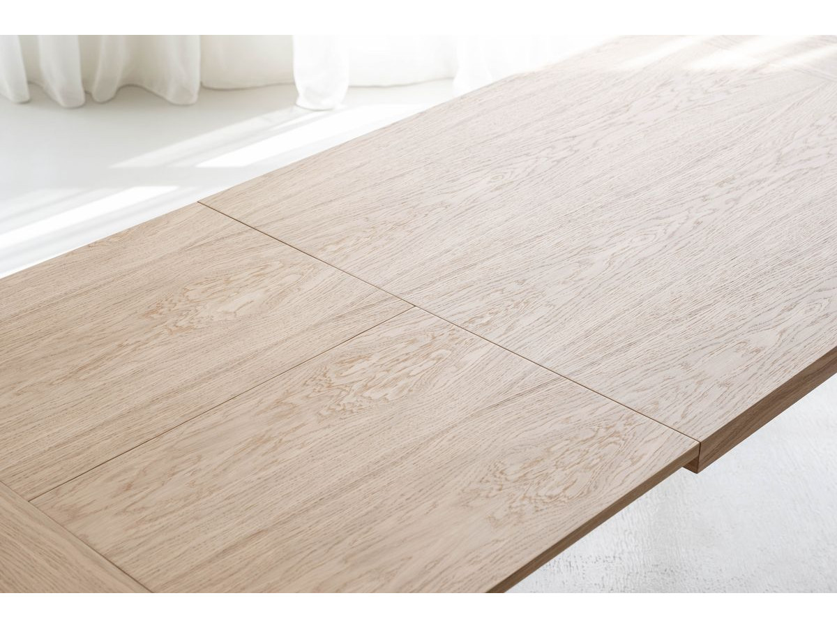Uitschuifbare eettafel 150 tot 210 cm LUMINY massief eiken fineer