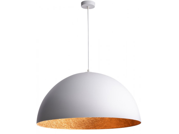 Lustre YSOLDE bicolore blanc en acier