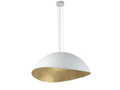 Lustre ALTEA bicolore blanc en acier