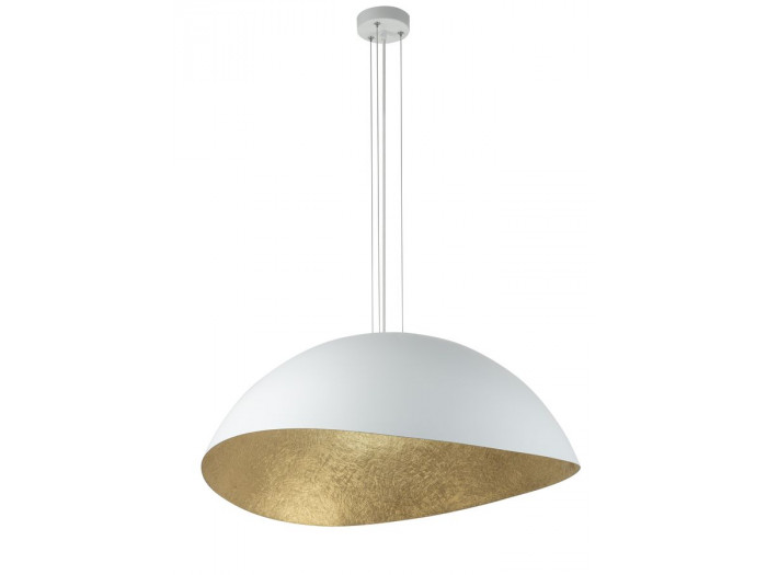 Lustre ALTEA bicolore blanc en acier