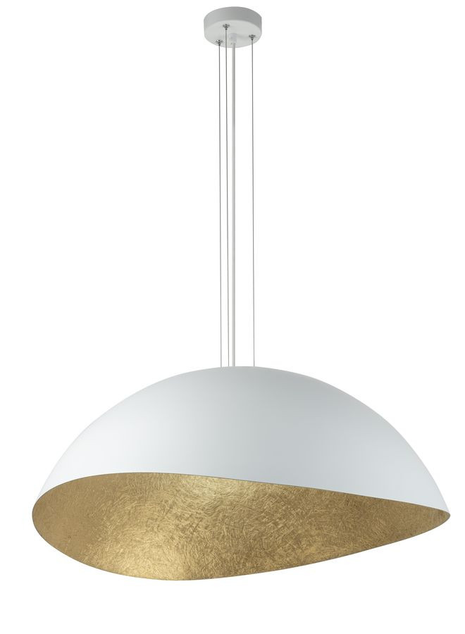 Lustre ALTEA bicolore blanc en acier