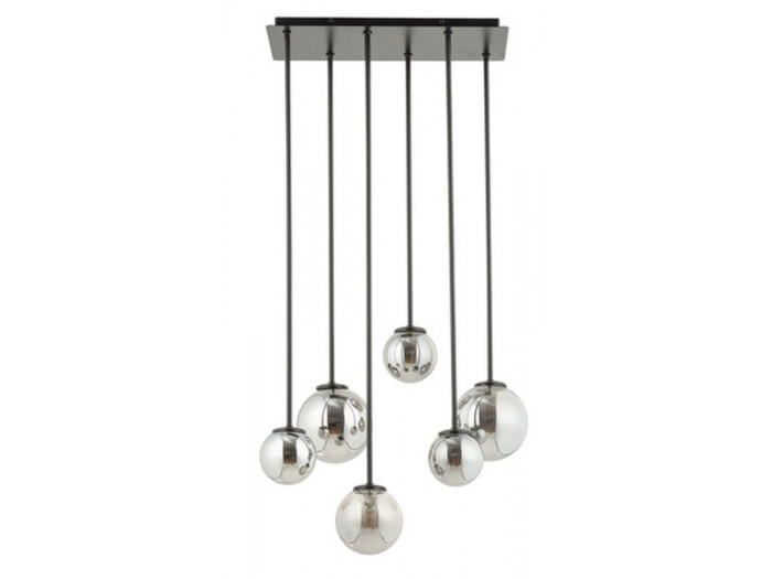 Lustre long AMBROISE en acier