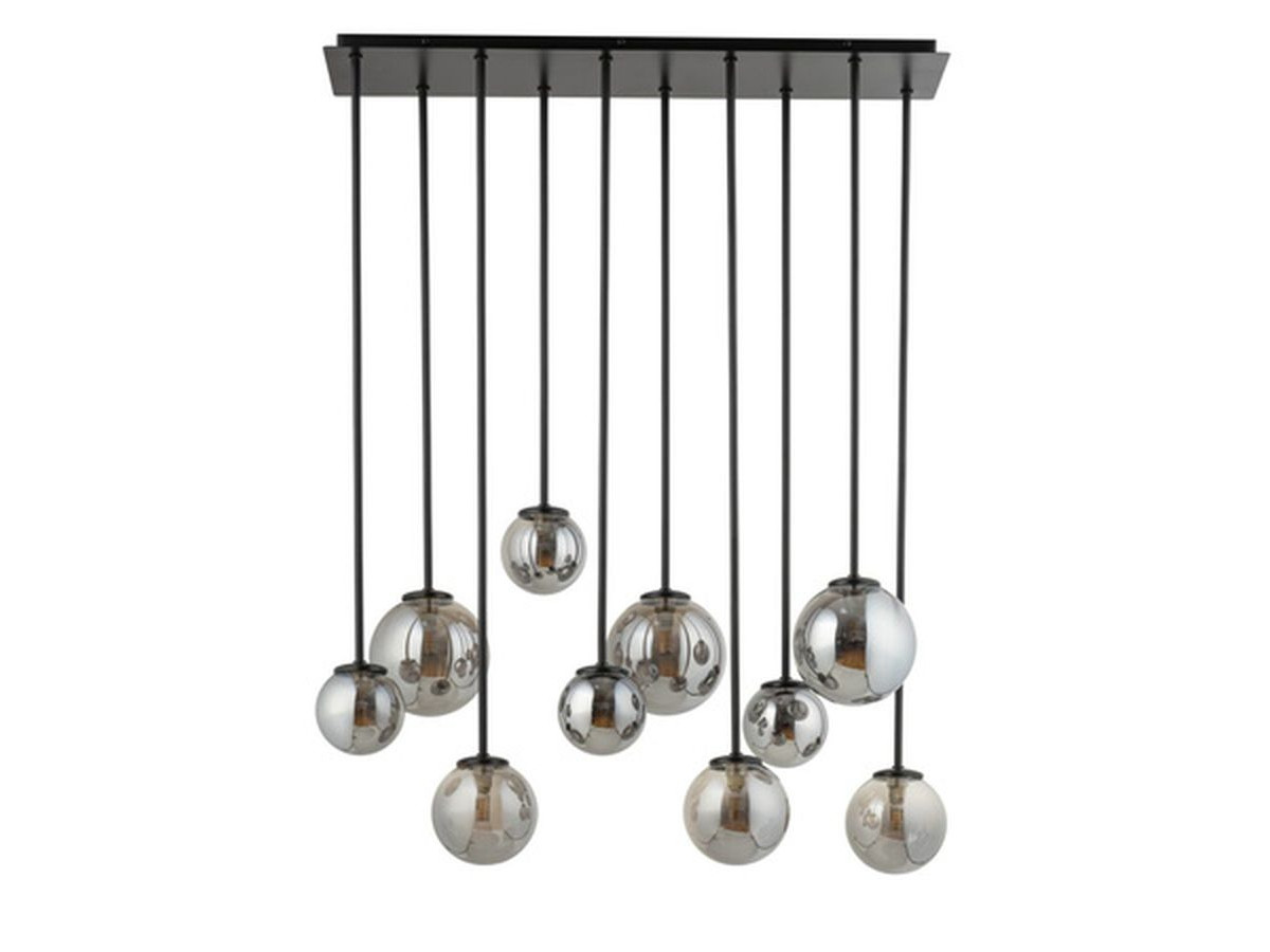 Lustre long AMBROISE en acier