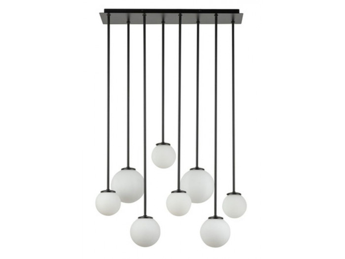 Lustre long AMBROISE en acier