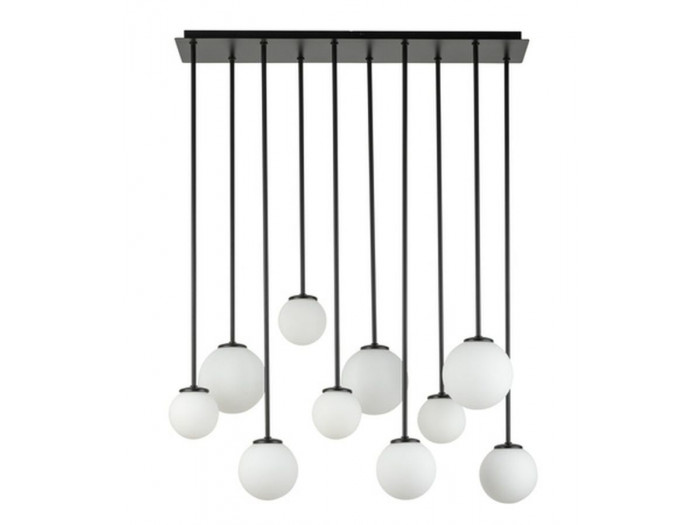 Lustre long AMBROISE en acier