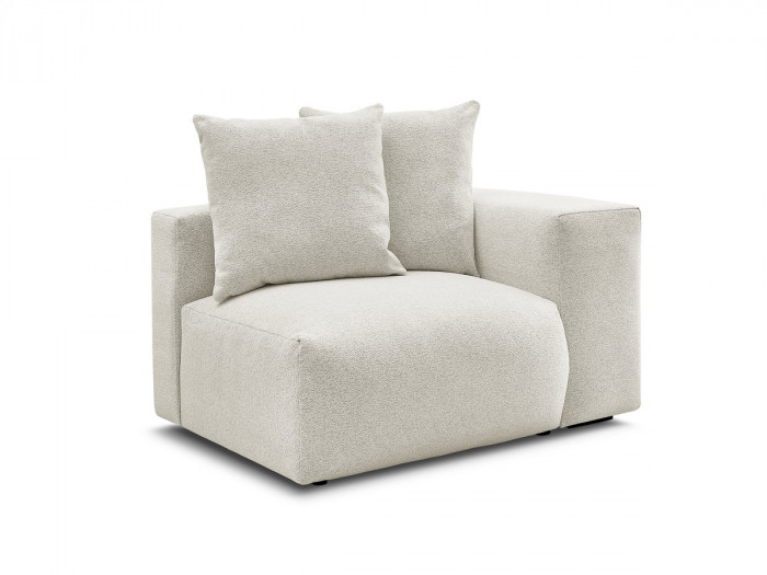 Chauffeuse 1 place avec accoudoir pour canapé modulable VOLTAIRE tissu chiné