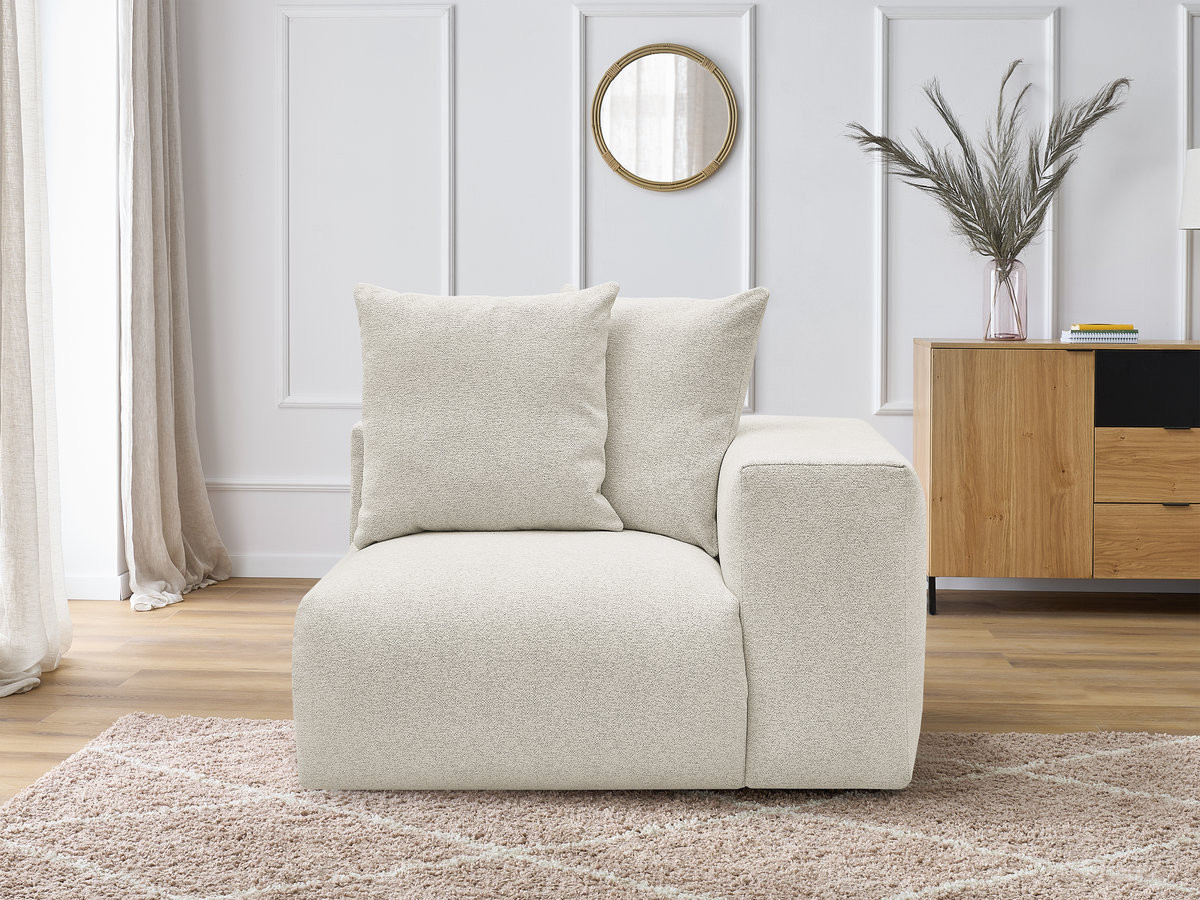 1-zits fauteuil met armleuning voor modulaire bank VOLTAIRE in gemêleerde stof