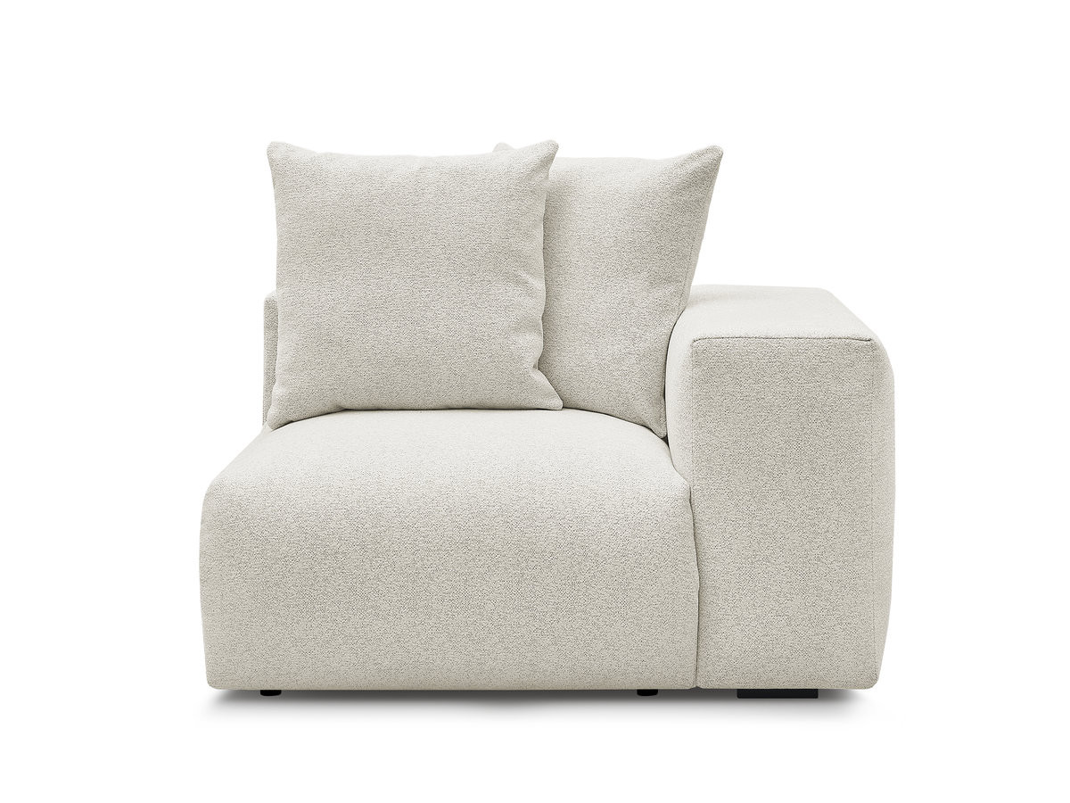 Chauffeuse 1 place avec accoudoir pour canapé modulable VOLTAIRE tissu chiné