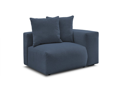 Chauffeuse 1 place avec accoudoir pour canapé modulable VOLTAIRE tissu chiné
