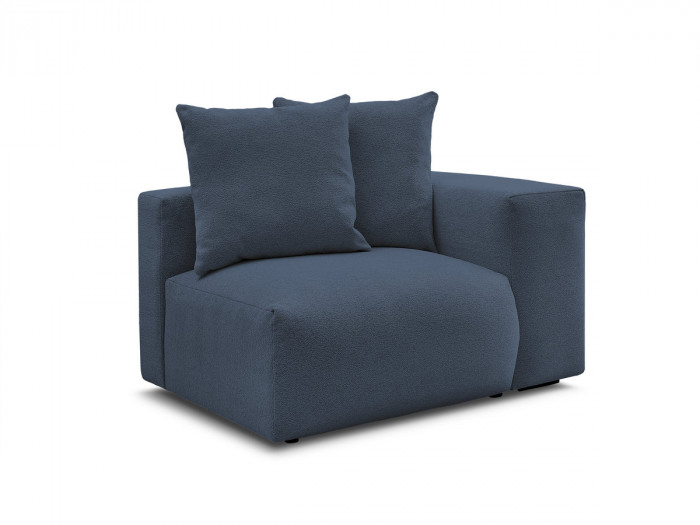 Chauffeuse 1 place avec accoudoir pour canapé modulable VOLTAIRE tissu chiné