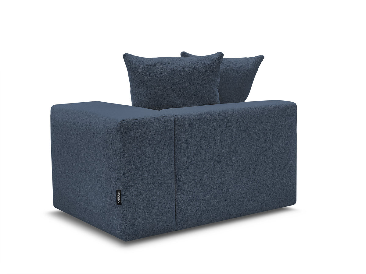 Chauffeuse 1 place avec accoudoir pour canapé modulable VOLTAIRE chiné bleu foncé — vue 6