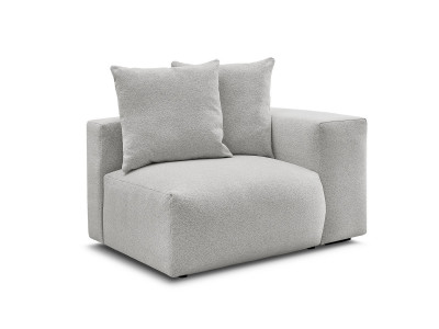 Chauffeuse 1 place avec accoudoir pour canapé modulable VOLTAIRE tissu chiné