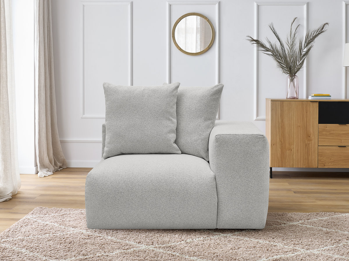 1-zits fauteuil met armleuning voor modulaire bank VOLTAIRE in gemêleerde stof