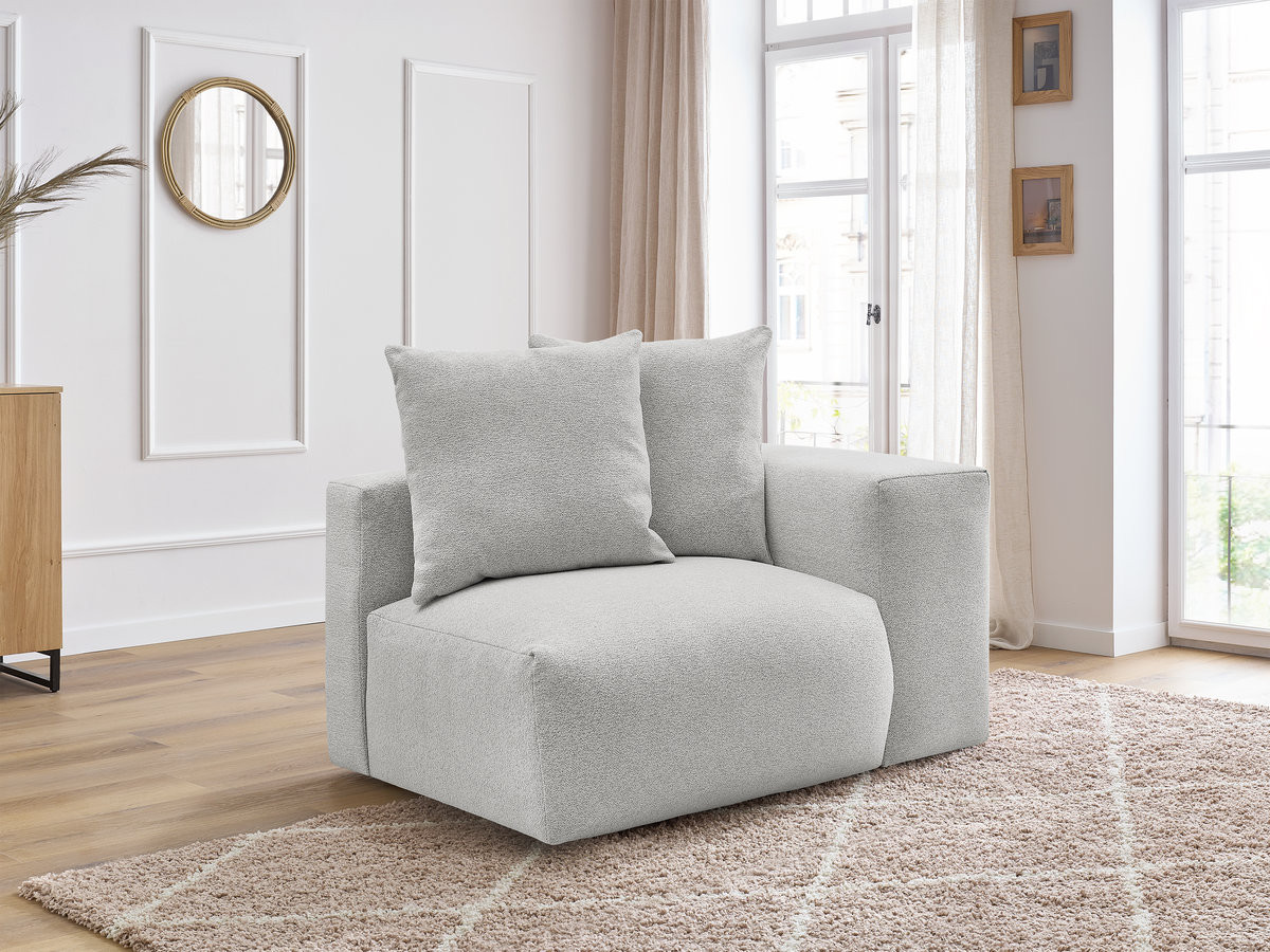 1-zits fauteuil met armleuning voor modulaire bank VOLTAIRE in gemêleerde stof