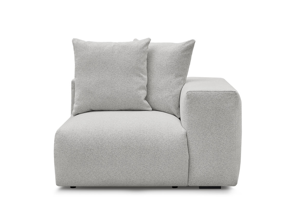 Chauffeuse 1 place avec accoudoir pour canapé modulable VOLTAIRE chiné gris clair — vue 4