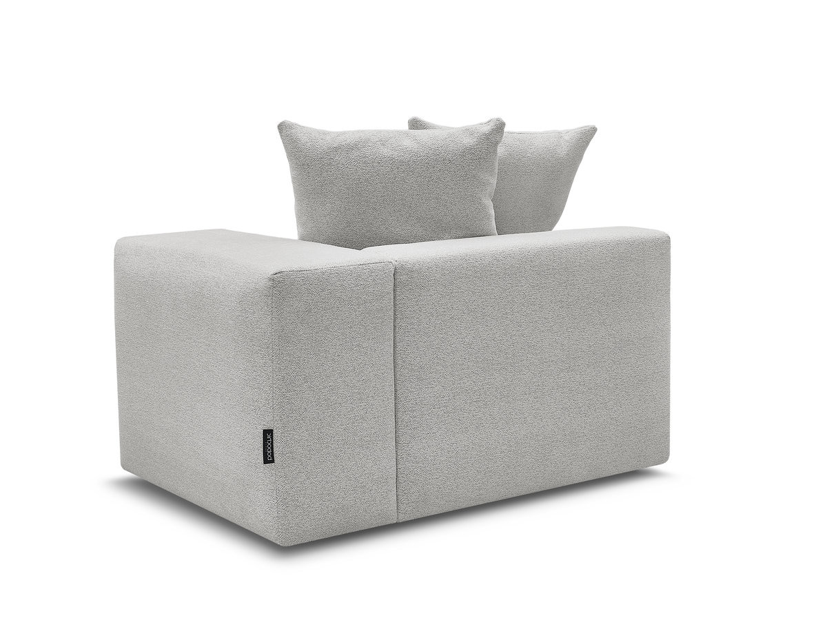 Chauffeuse 1 place avec accoudoir pour canapé modulable VOLTAIRE chiné gris clair — vue 6