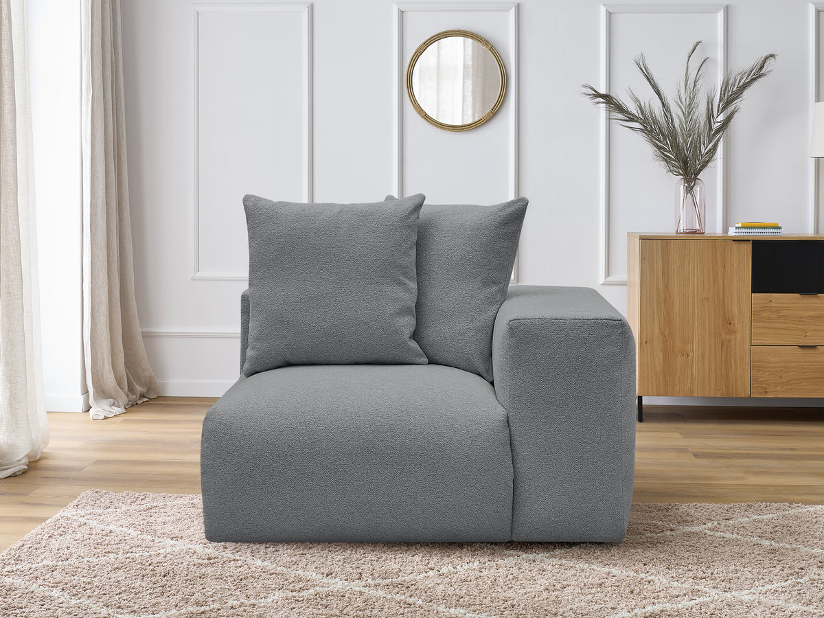 1-zits fauteuil met armleuning voor modulaire bank VOLTAIRE in gemêleerde stof
