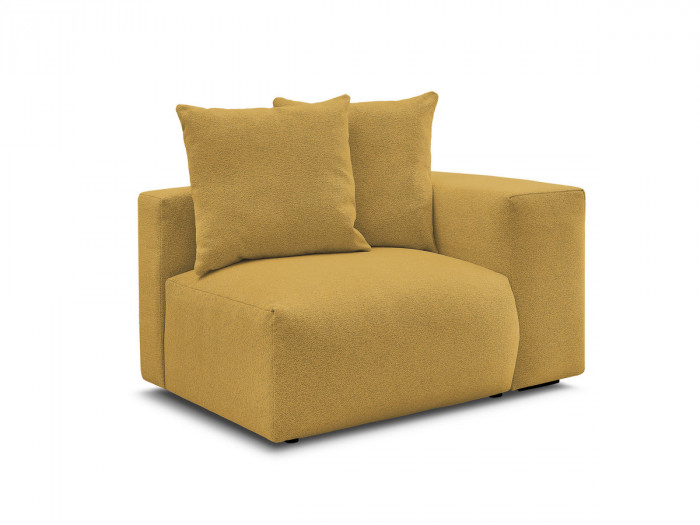 Chauffeuse 1 place avec accoudoir pour canapé modulable VOLTAIRE tissu chiné
