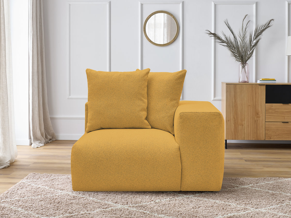 1-zits fauteuil met armleuning voor modulaire bank VOLTAIRE in gemêleerde stof
