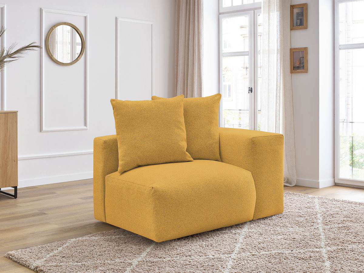 1-zits fauteuil met armleuning voor modulaire bank VOLTAIRE in gemêleerde stof