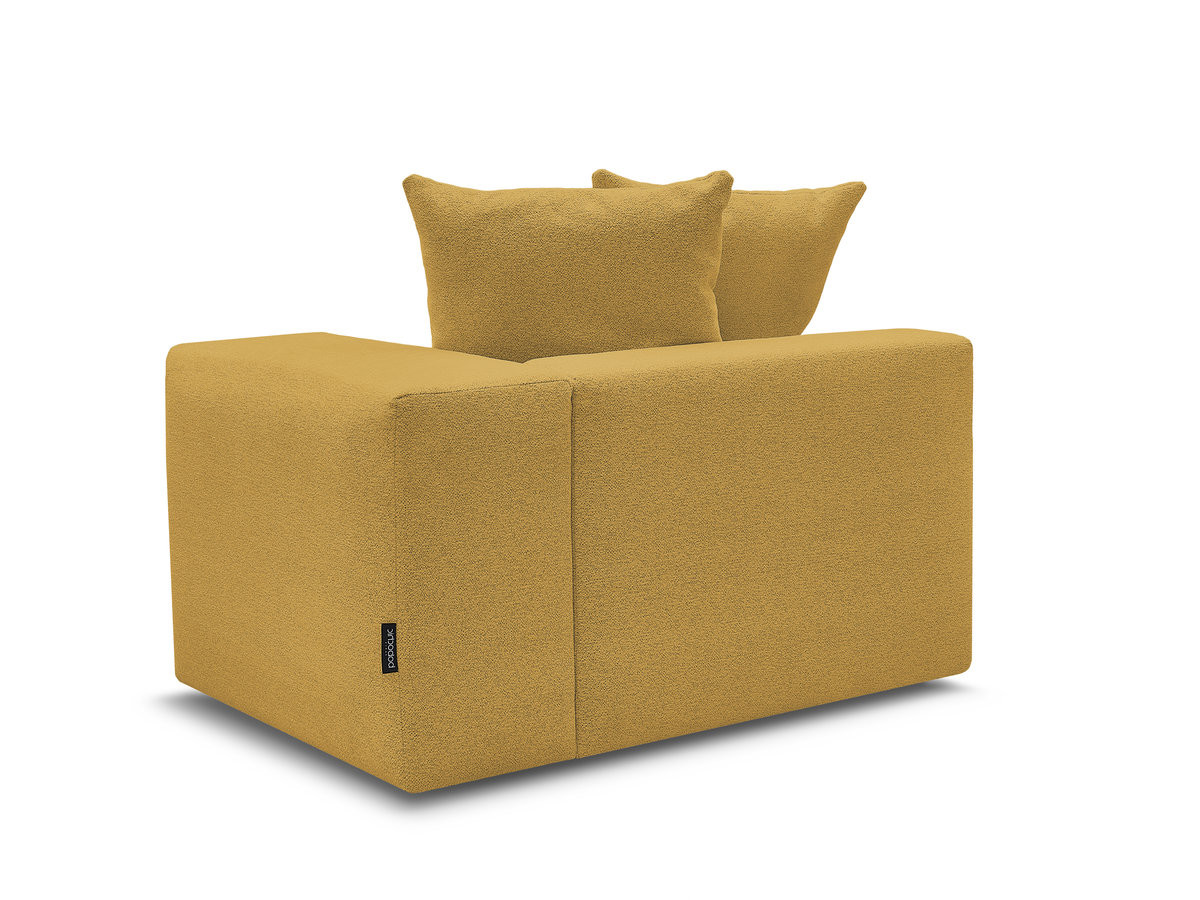 Chauffeuse 1 place avec accoudoir pour canapé modulable VOLTAIRE chiné jaune — vue 6