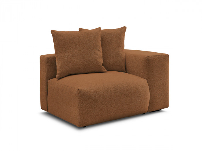 Chauffeuse 1 place avec accoudoir pour canapé modulable VOLTAIRE tissu chiné
