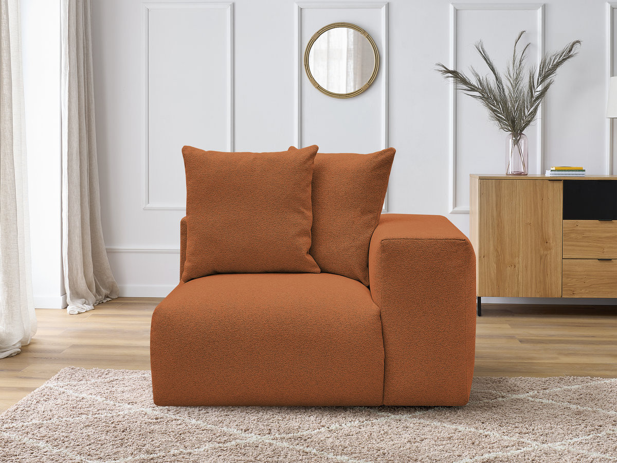 1-zits fauteuil met armleuning voor modulaire bank VOLTAIRE in gemêleerde stof