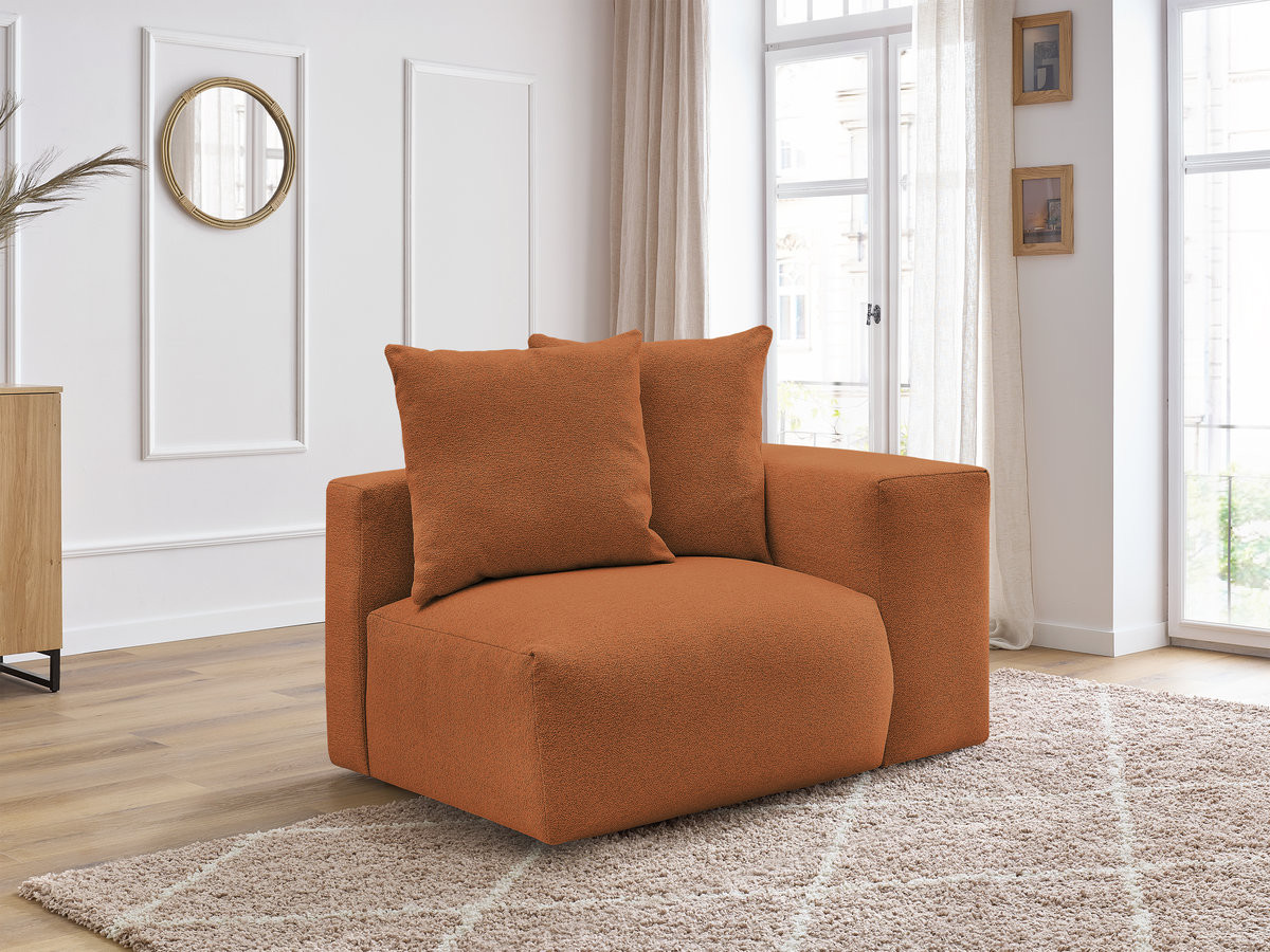 1-zits fauteuil met armleuning voor modulaire bank VOLTAIRE in gemêleerde stof
