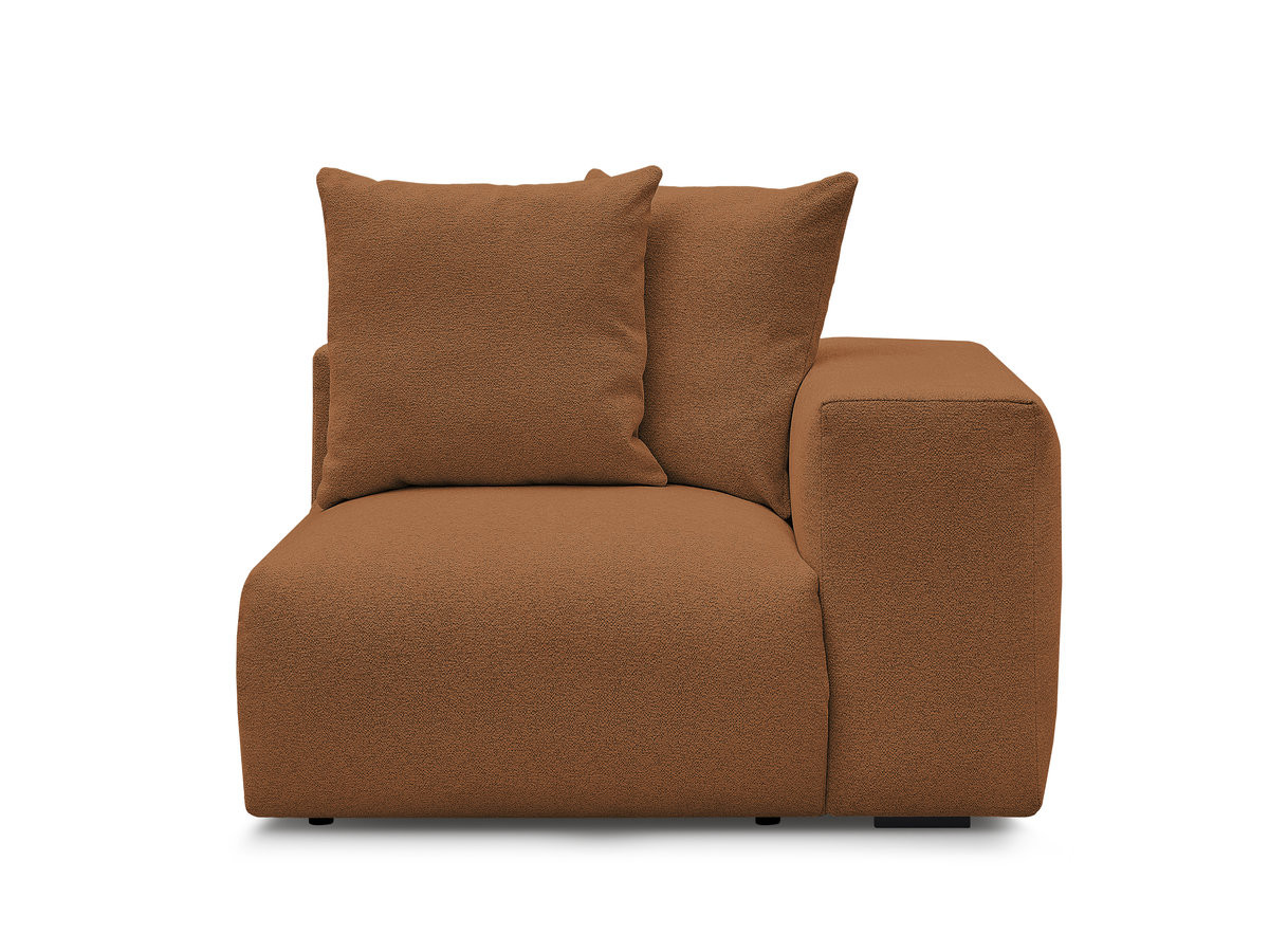 Chauffeuse 1 place avec accoudoir pour canapé modulable VOLTAIRE tissu chiné