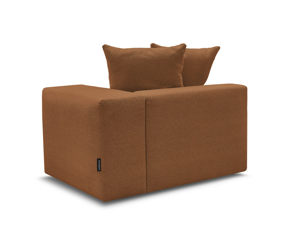 Chauffeuse 1 place avec accoudoir pour canapé modulable VOLTAIRE chiné orange — vue 6