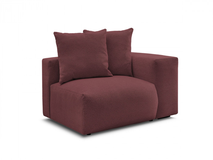 Chauffeuse 1 place avec accoudoir pour canapé modulable VOLTAIRE tissu chiné
