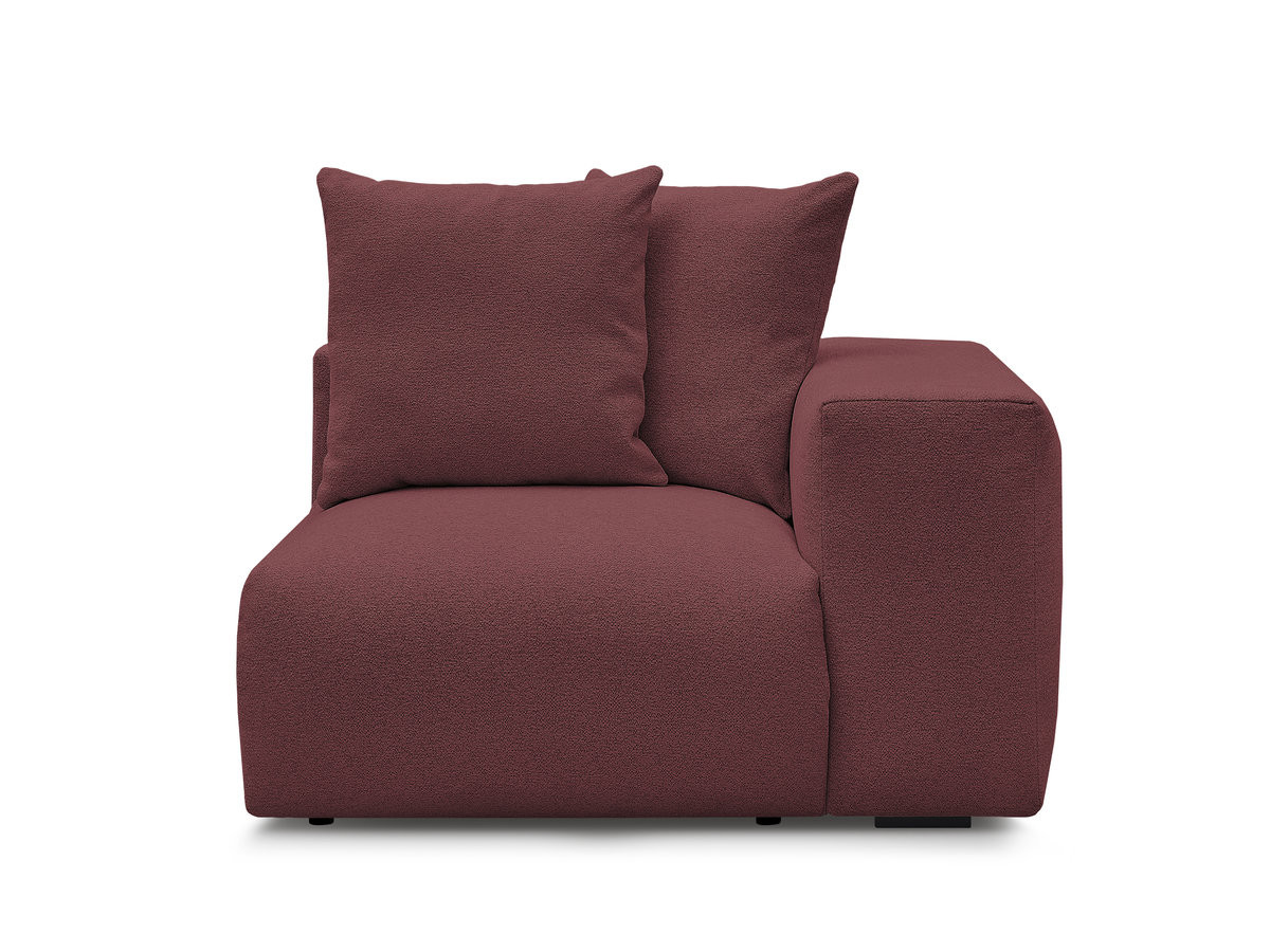 Chauffeuse 1 place avec accoudoir pour canapé modulable VOLTAIRE chiné rouge — vue 4