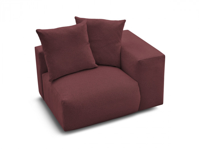 Chauffeuse 1 place avec accoudoir pour canapé modulable VOLTAIRE tissu chiné