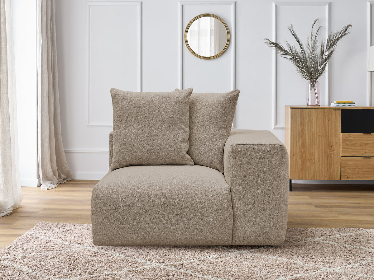 1-zits fauteuil met armleuning voor modulaire bank VOLTAIRE in gemêleerde stof