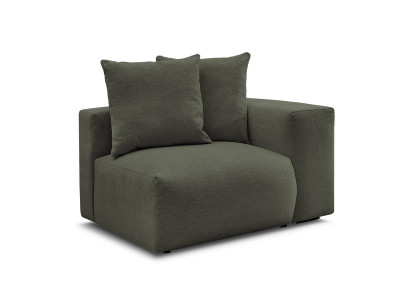 Chauffeuse 1 place avec accoudoir pour canapé modulable VOLTAIRE tissu chiné