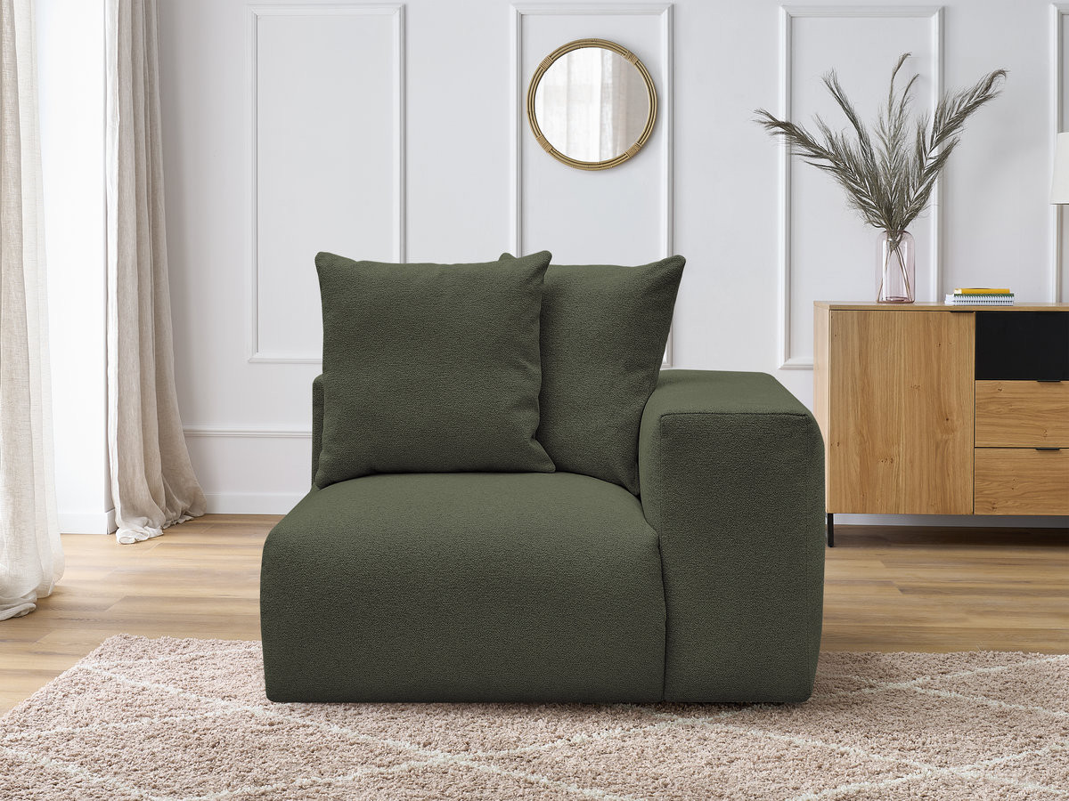 1-zits fauteuil met armleuning voor modulaire bank VOLTAIRE in gemêleerde stof