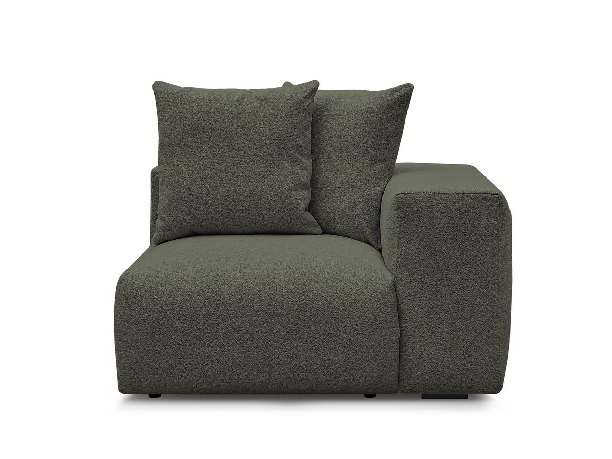 Chauffeuse 1 place avec accoudoir pour canapé modulable VOLTAIRE tissu chiné